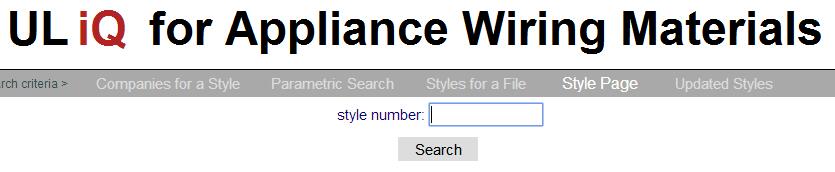 AWM Style Page 電子線規格查詢
