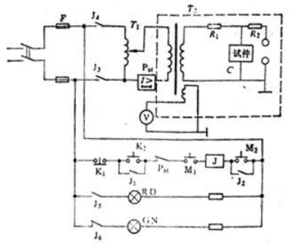 手動升壓試驗裝置線路圖