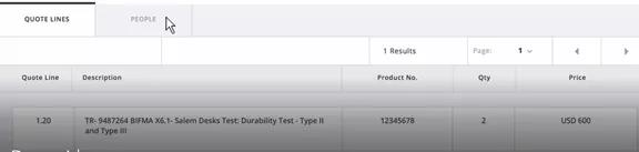 QUOTE LINE欄有詳細(xì)的價格